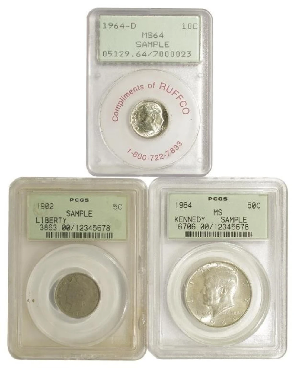 PCGS Sample Slab Trio