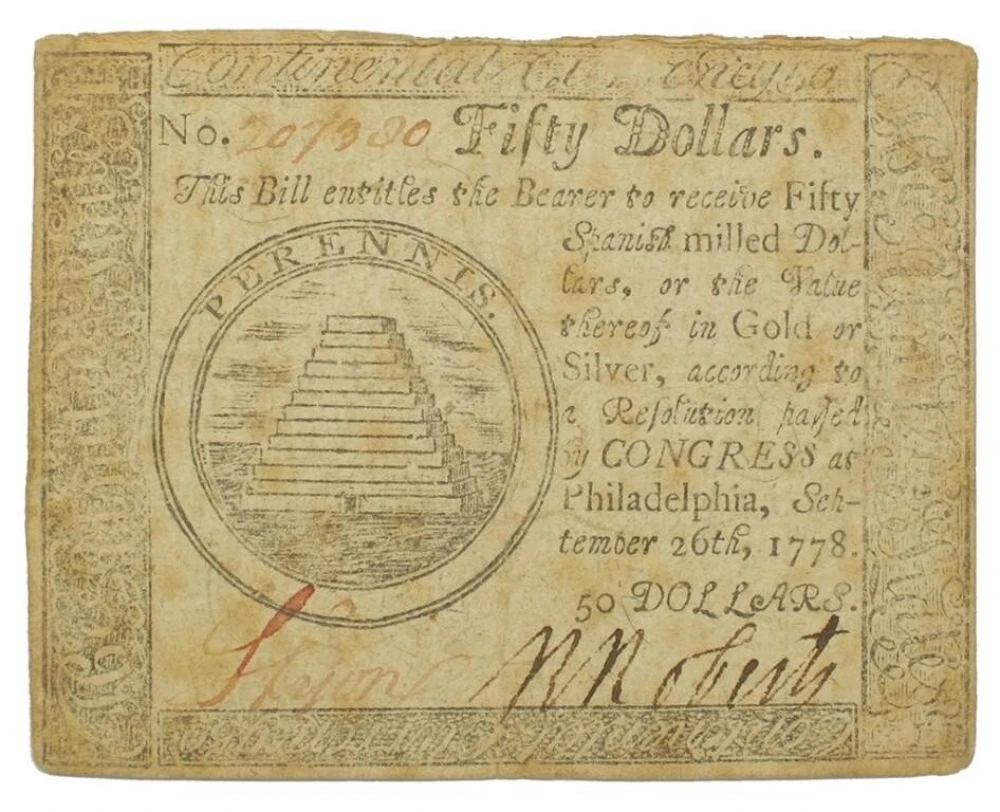 Pennsylvania. VF $50 Continental Currency
