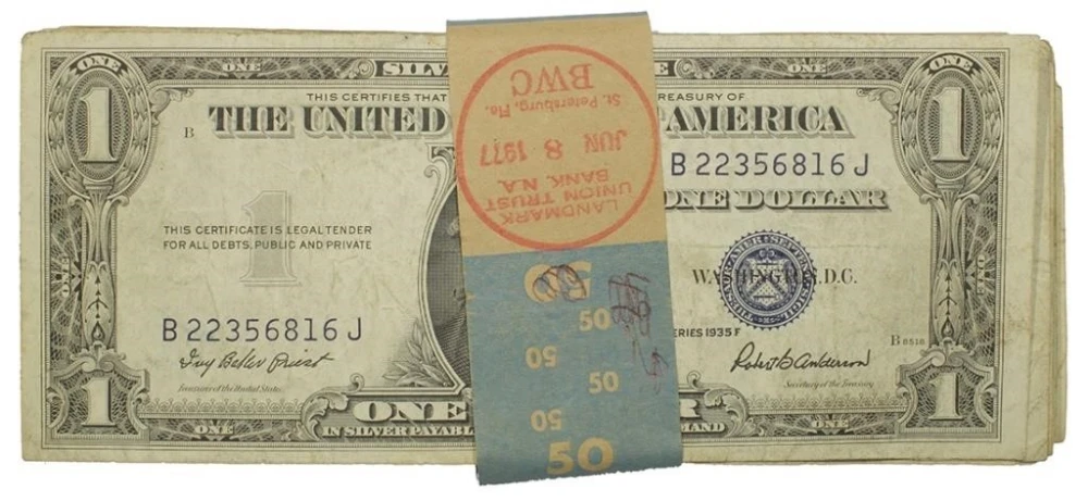 50 Average Circulated $1 Silver Certificates