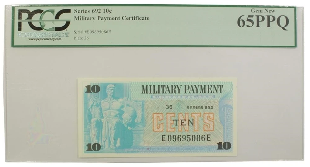 Gem 10 Cent Military Payment Certificate