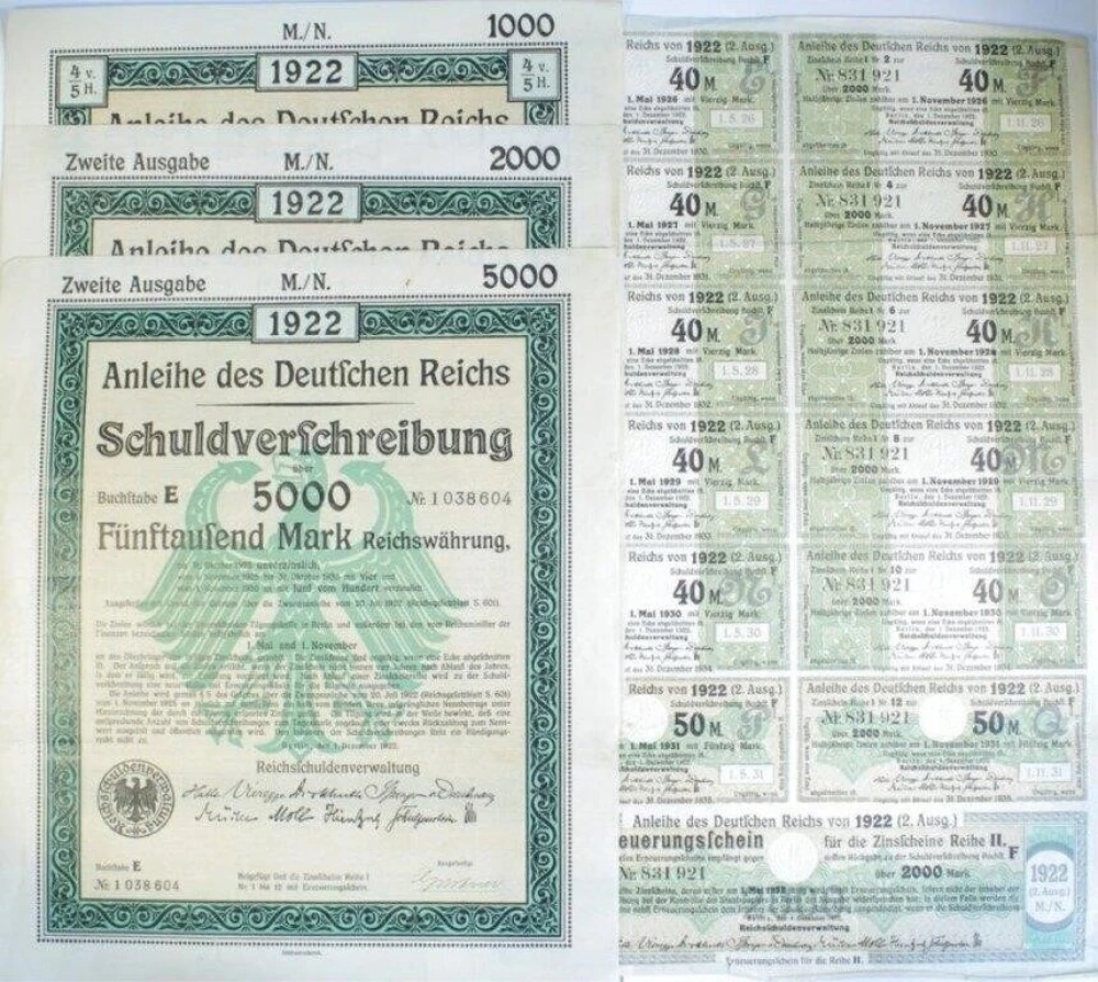 1922 German Bond Assortment