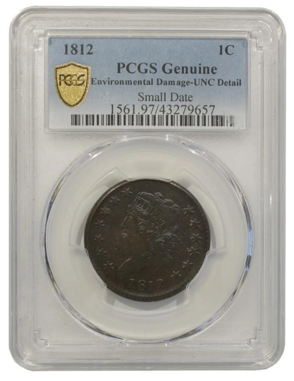 Unc Details 1812 Small Date Cent
