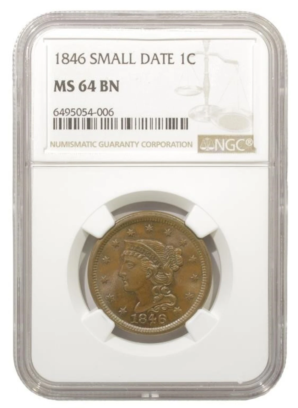 Very Choice Unc 1846 Large Cent