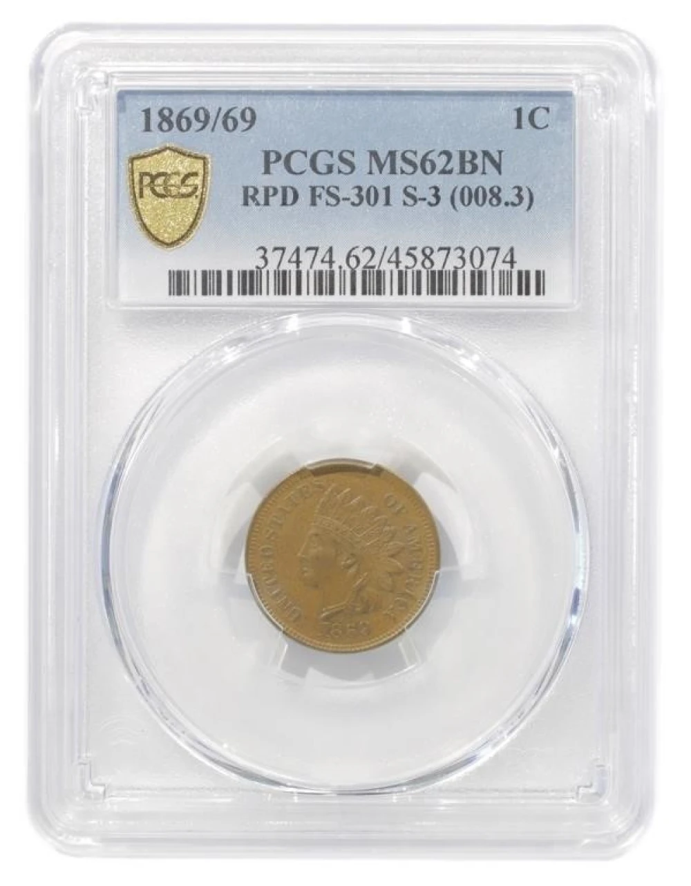 Select BN Unc 1869/69 Cent