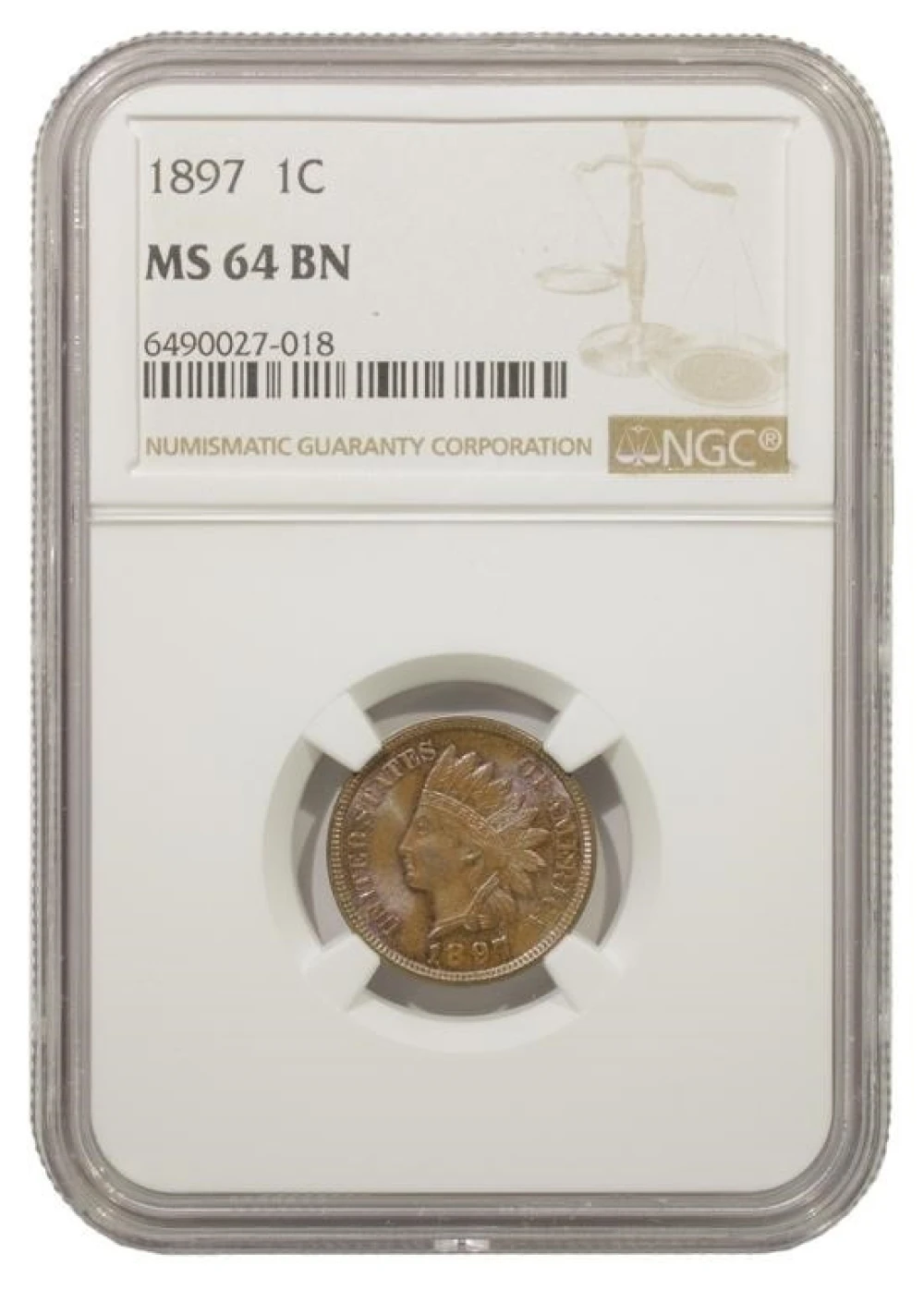 Very Choice BN Mint State 1897 Cent