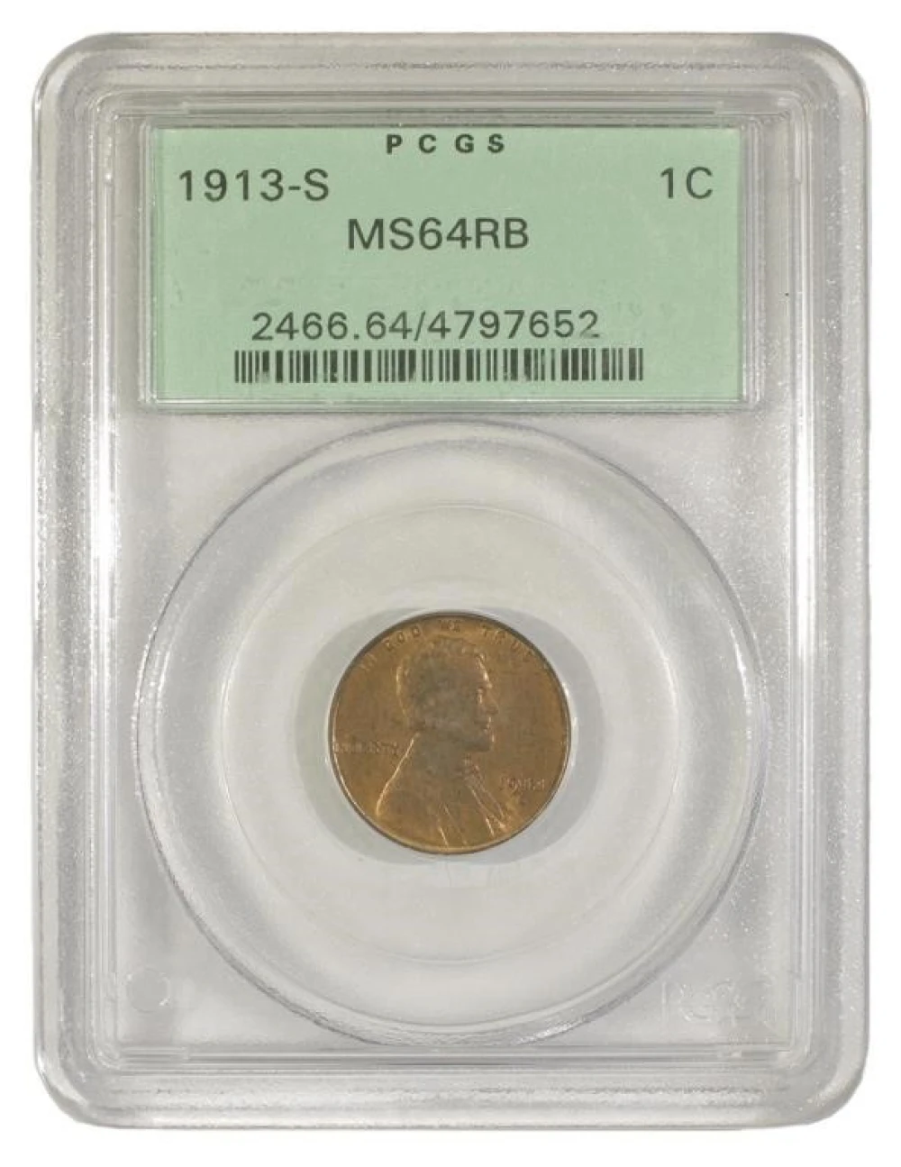 Very Choice RB Unc 1913-S Cent