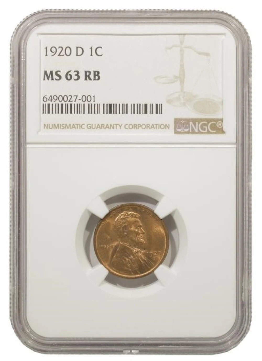 Choice RB Unc 1920-D Cent
