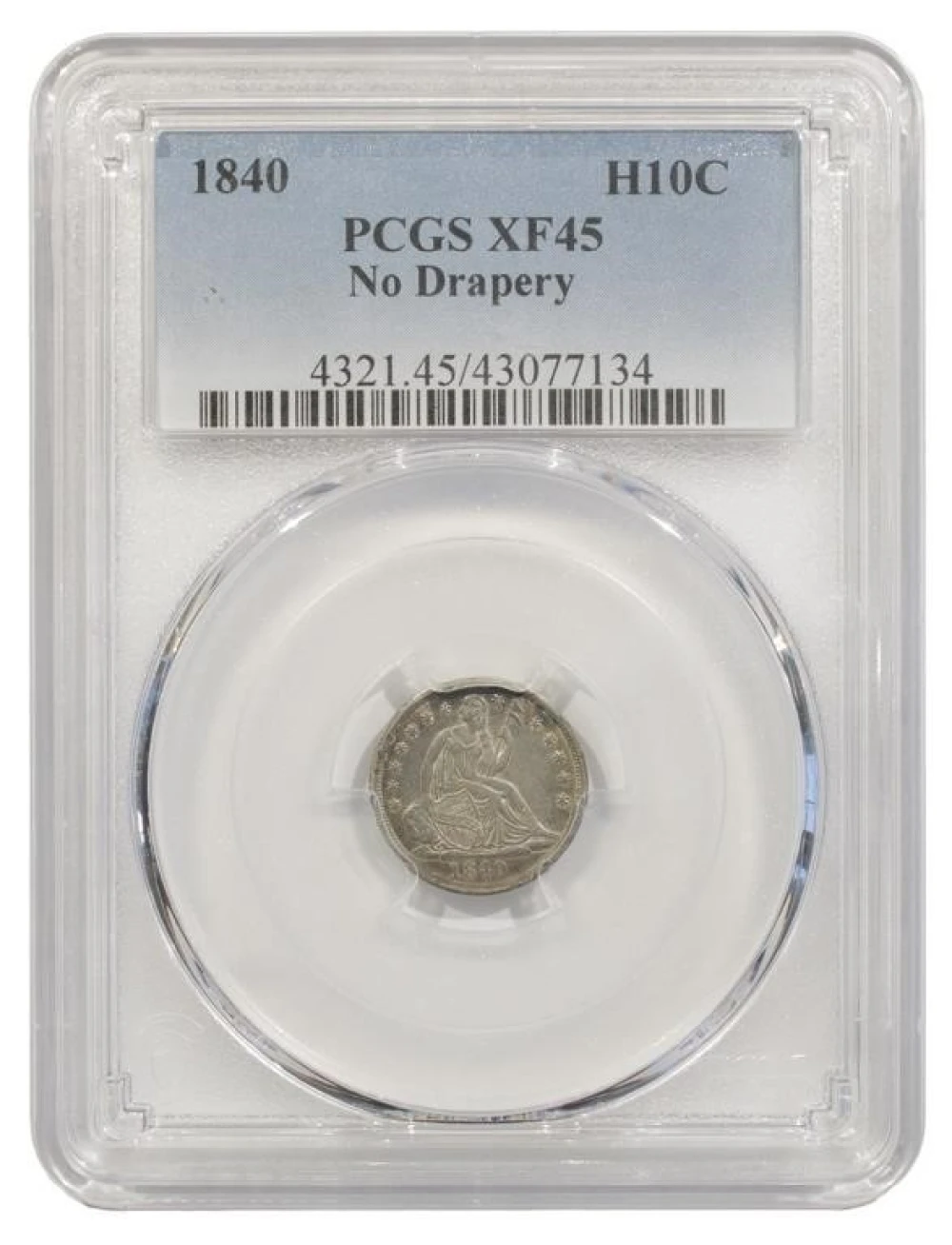 Choice EF 1840 No Drapery Half Dime