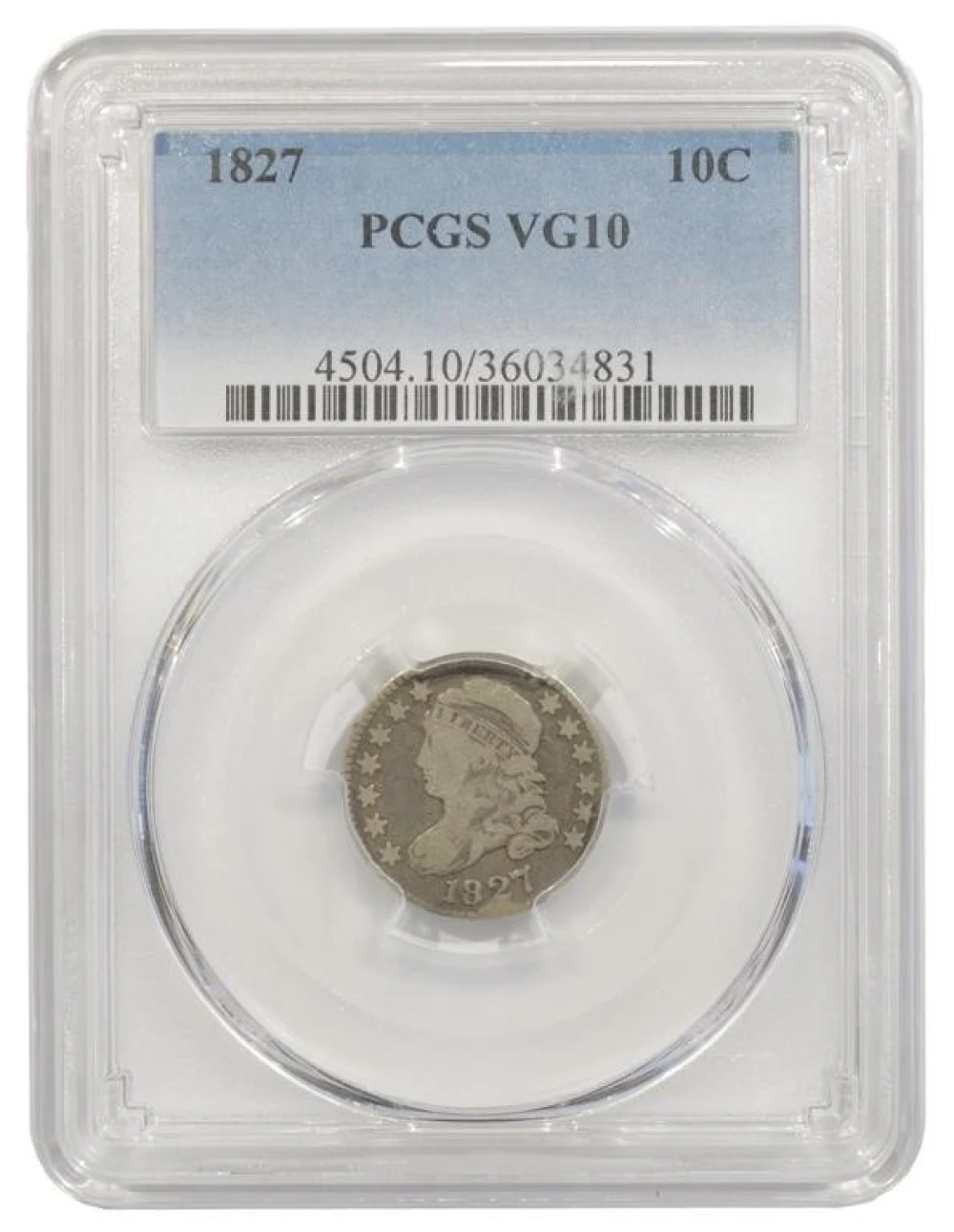 Choice VG 1827 Dime