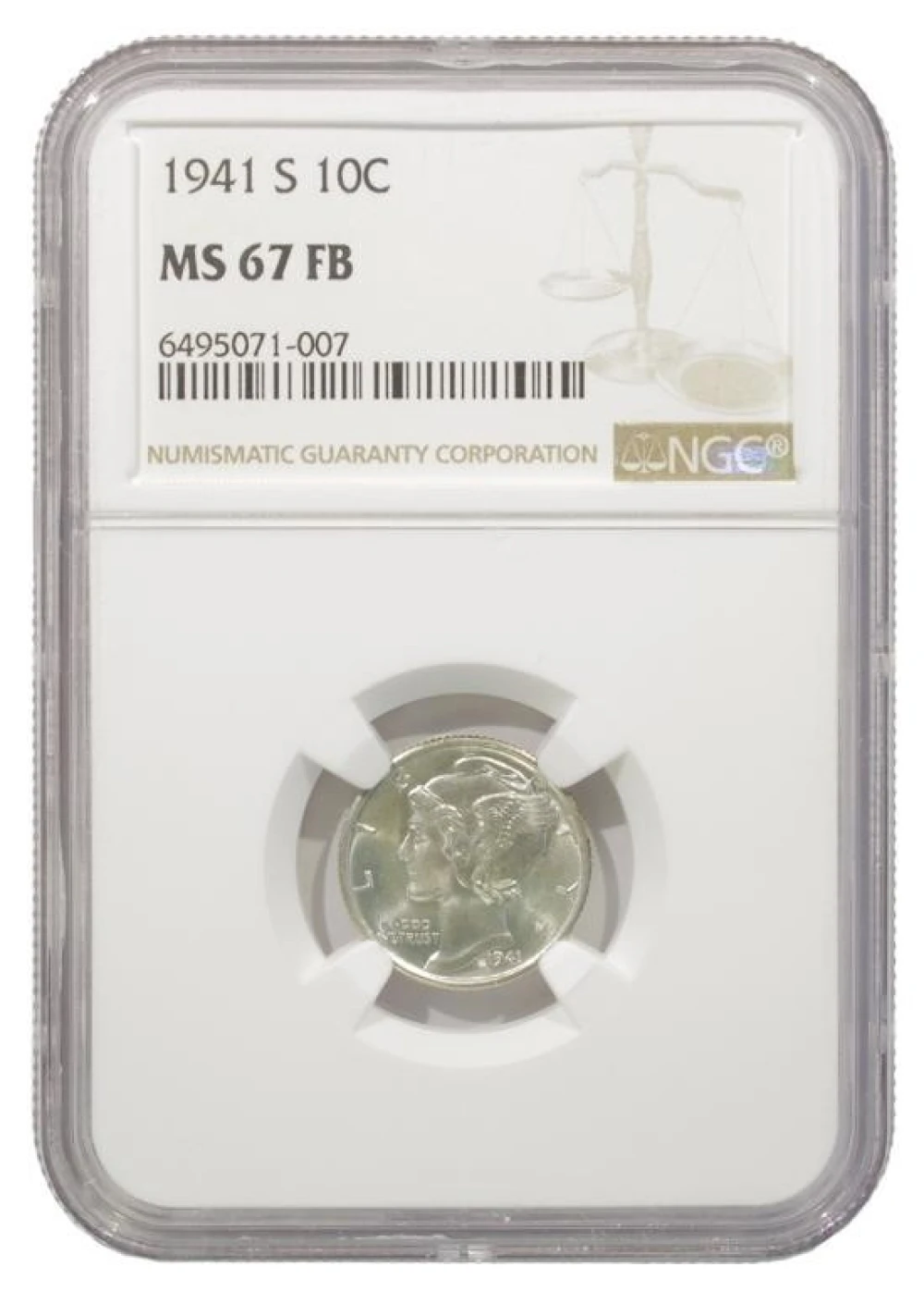 Superlative Gem FB 1941-S Dime
