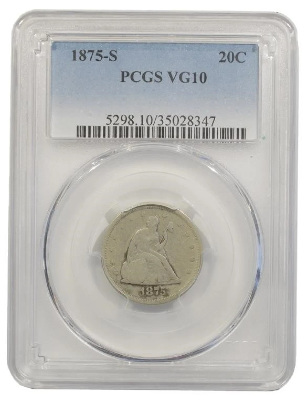 Choice VG 1875-S Twenty-Cents