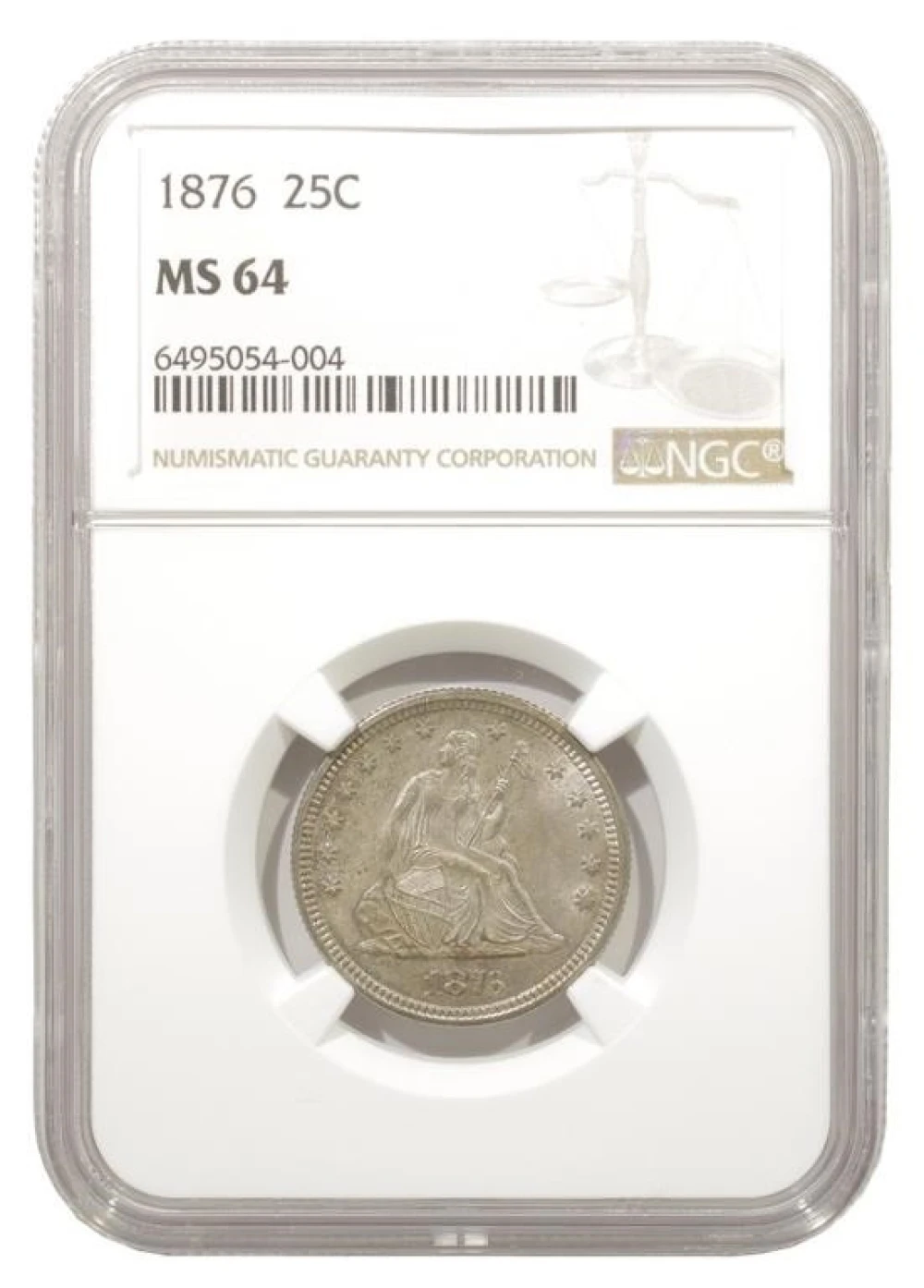 Very Choice Mint State 1876 Quarter