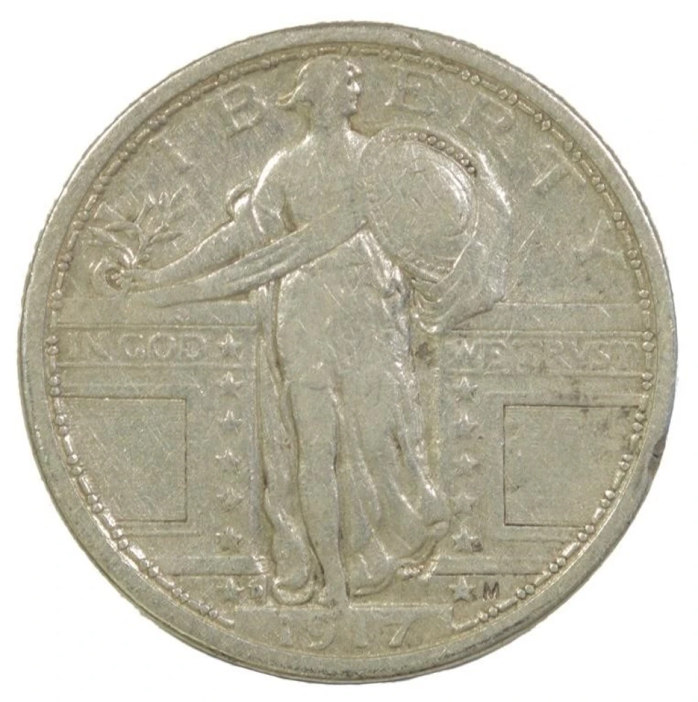 VF 1917-D Type I Quarter