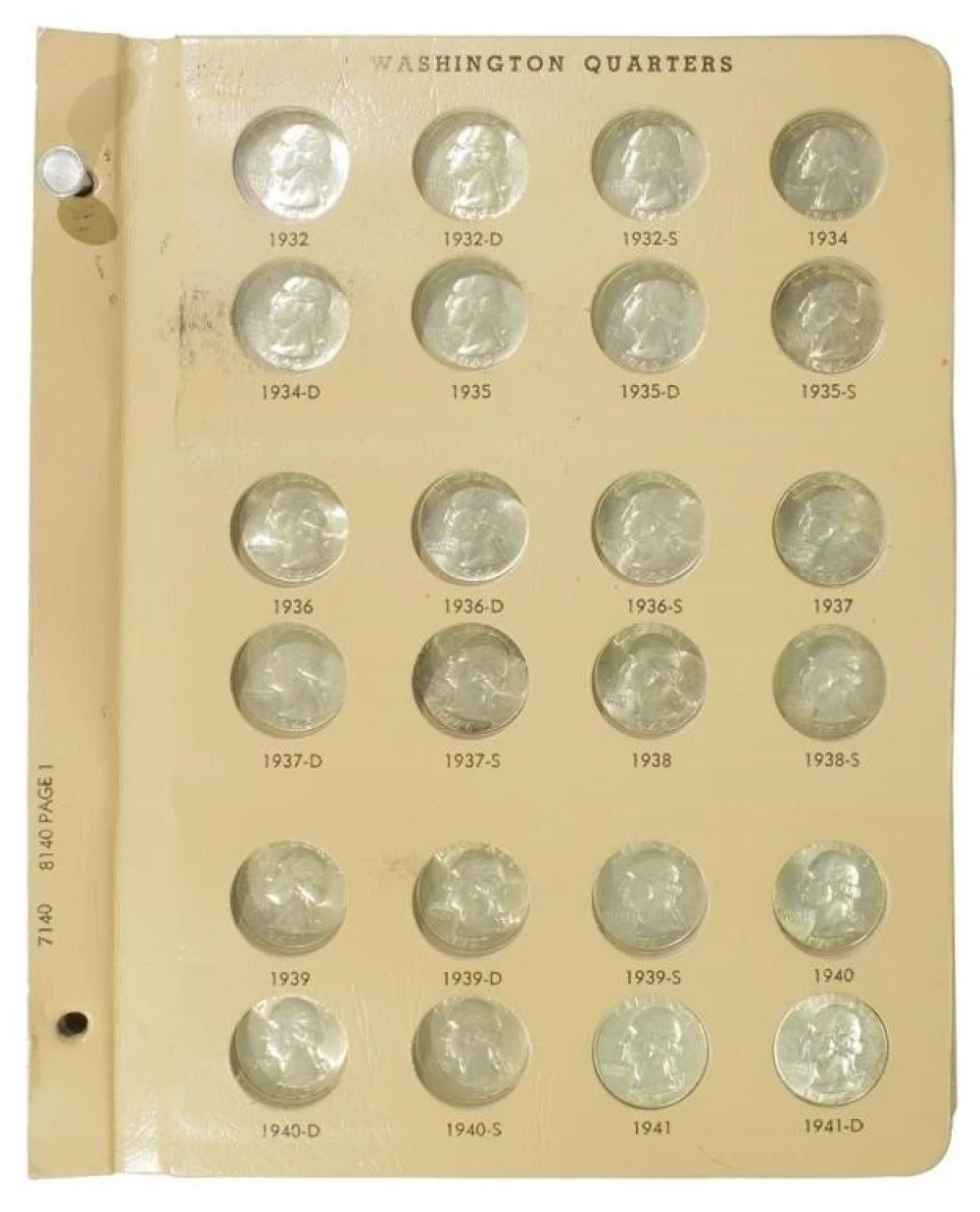 Washington Quarter Short Set 1941-1964
