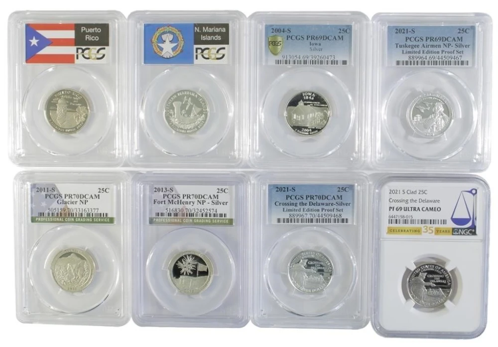 Eight High-End Washington Quarters