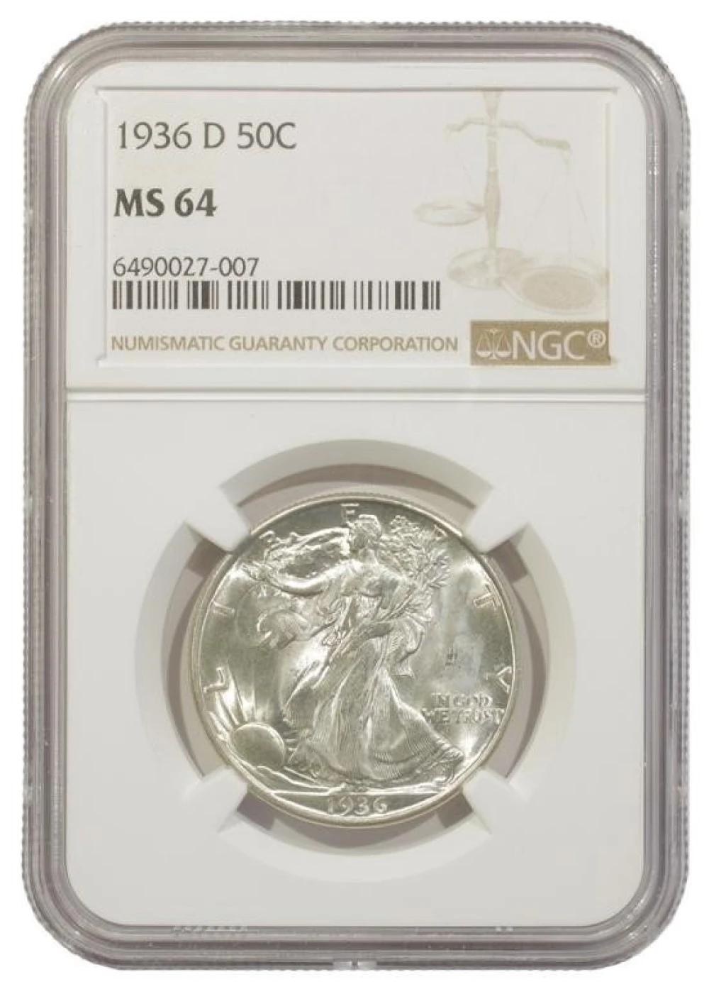 Very Choice Unc 1936-D Half Dollar