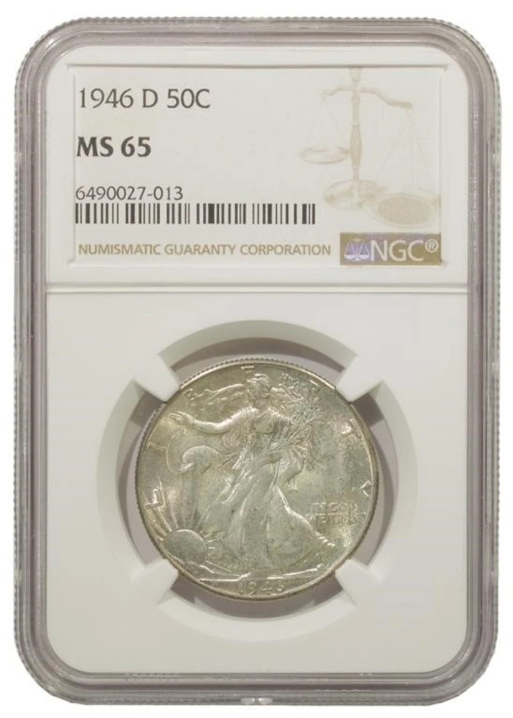Gem Mint State 1946-D Half Dollar