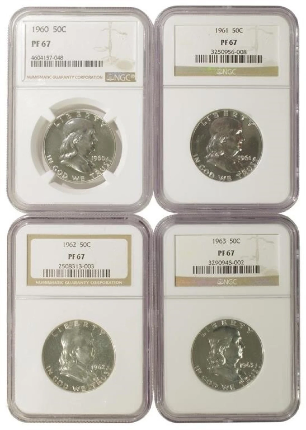 Date Run Proof Franklin Half Dollars