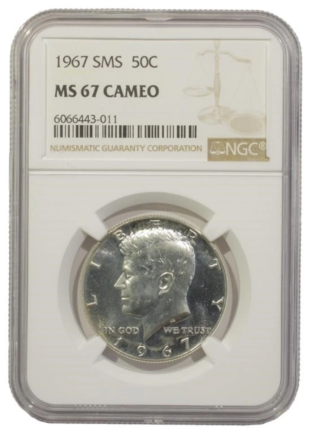 Splendid Gem Cameo 1967 SMS Half Dollar