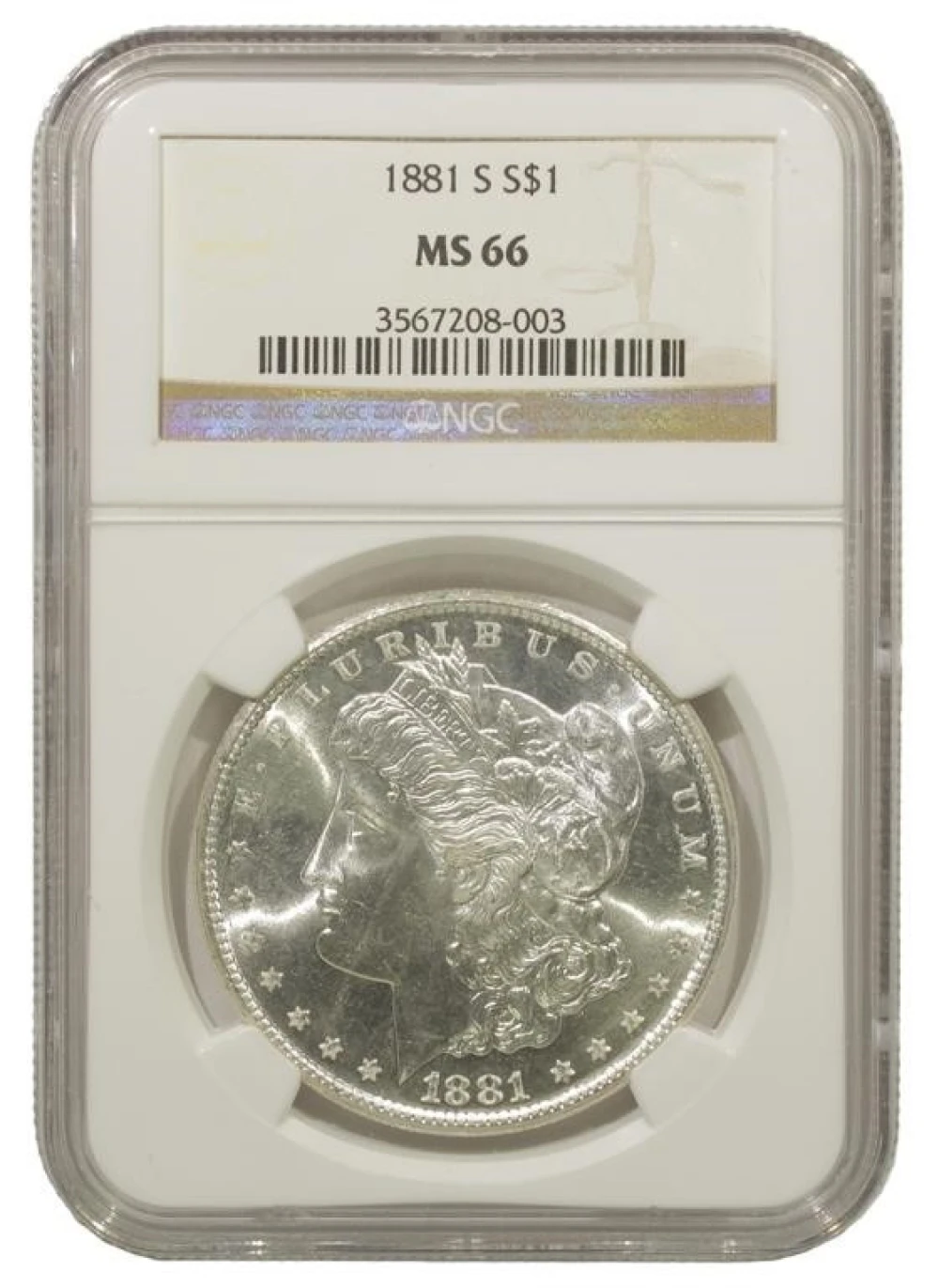 Splendid Gem Unc 1881-S Morgan Dollar
