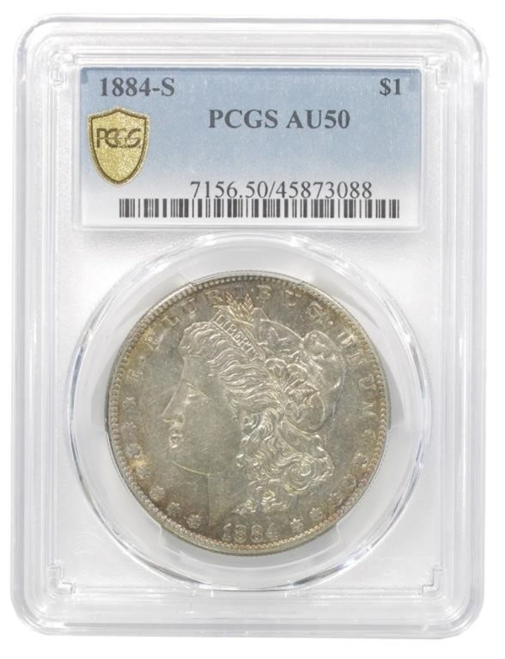 A 3rd AU 1884-S Morgan $1