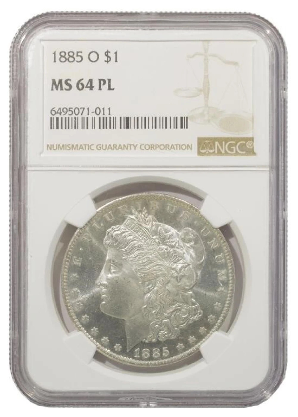 Very Choice PL Unc 1885-O Morgan Dollar