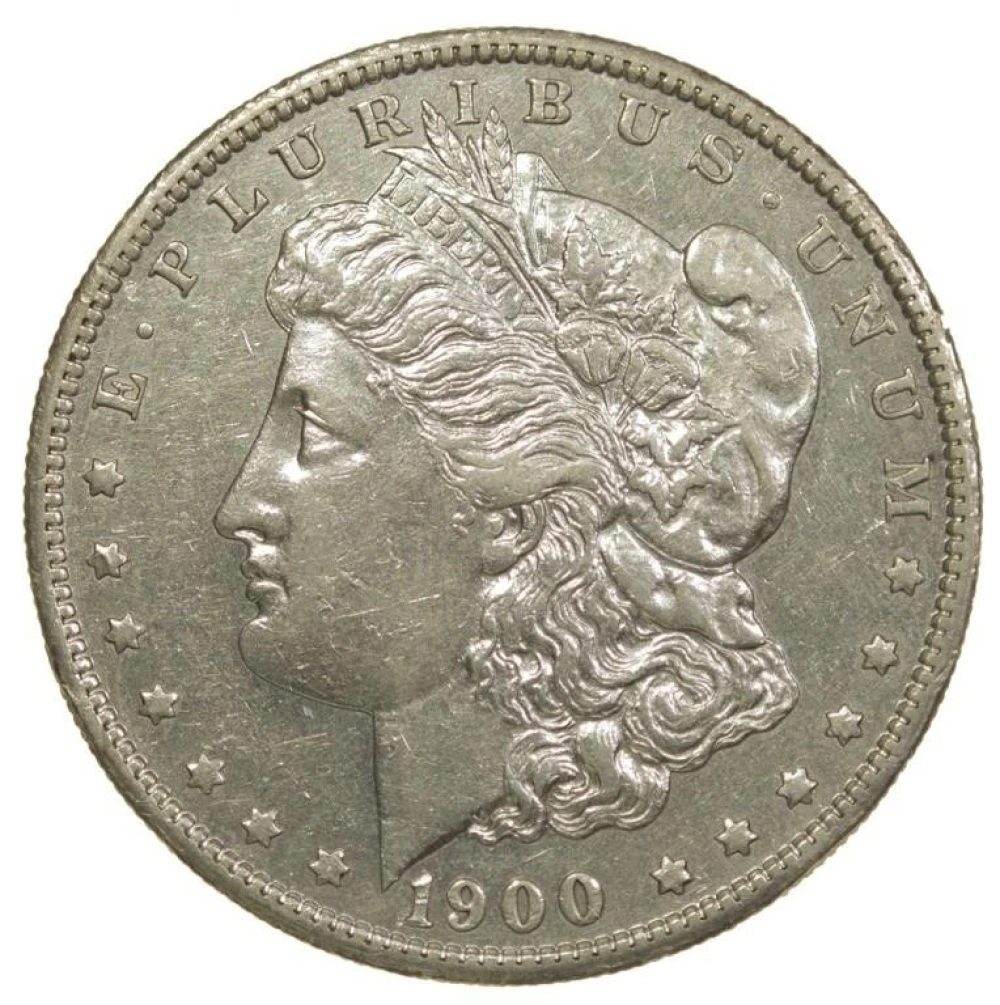 AU 1900-S Morgan Dollar