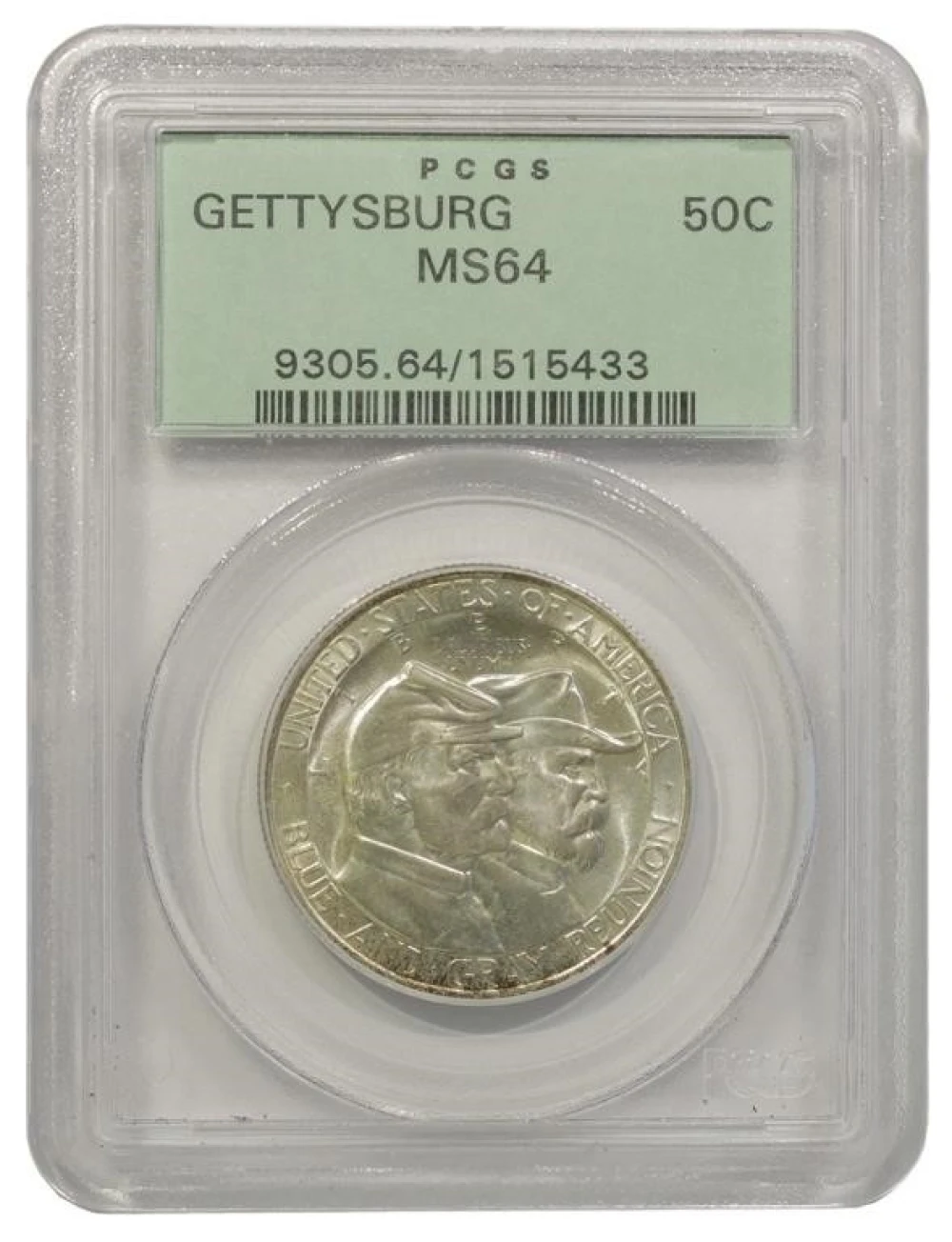 Very Choice Unc 1936 Gettysburg Half Dollar