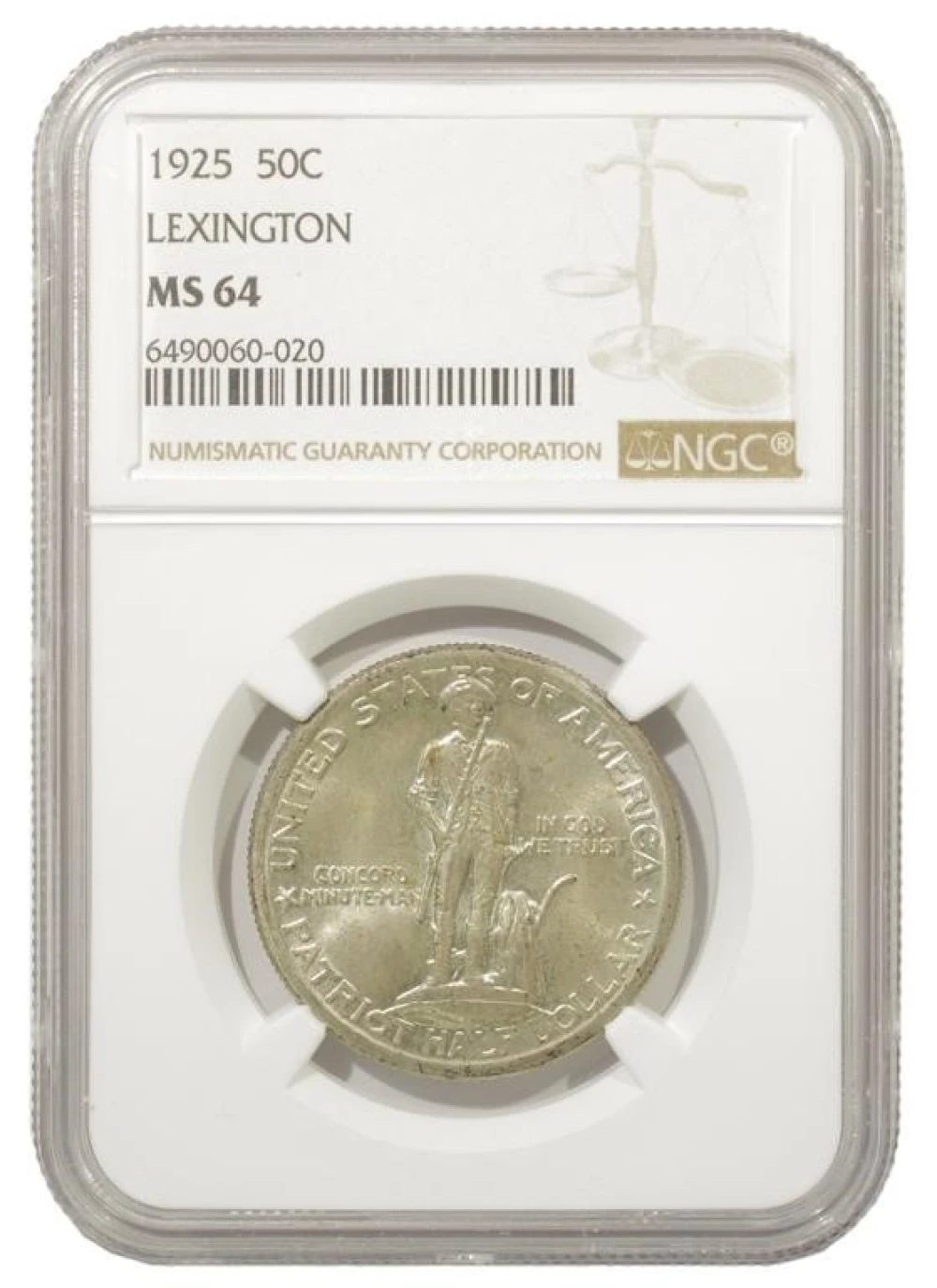 Very Choice Unc 1925 Lexington Half Dollar