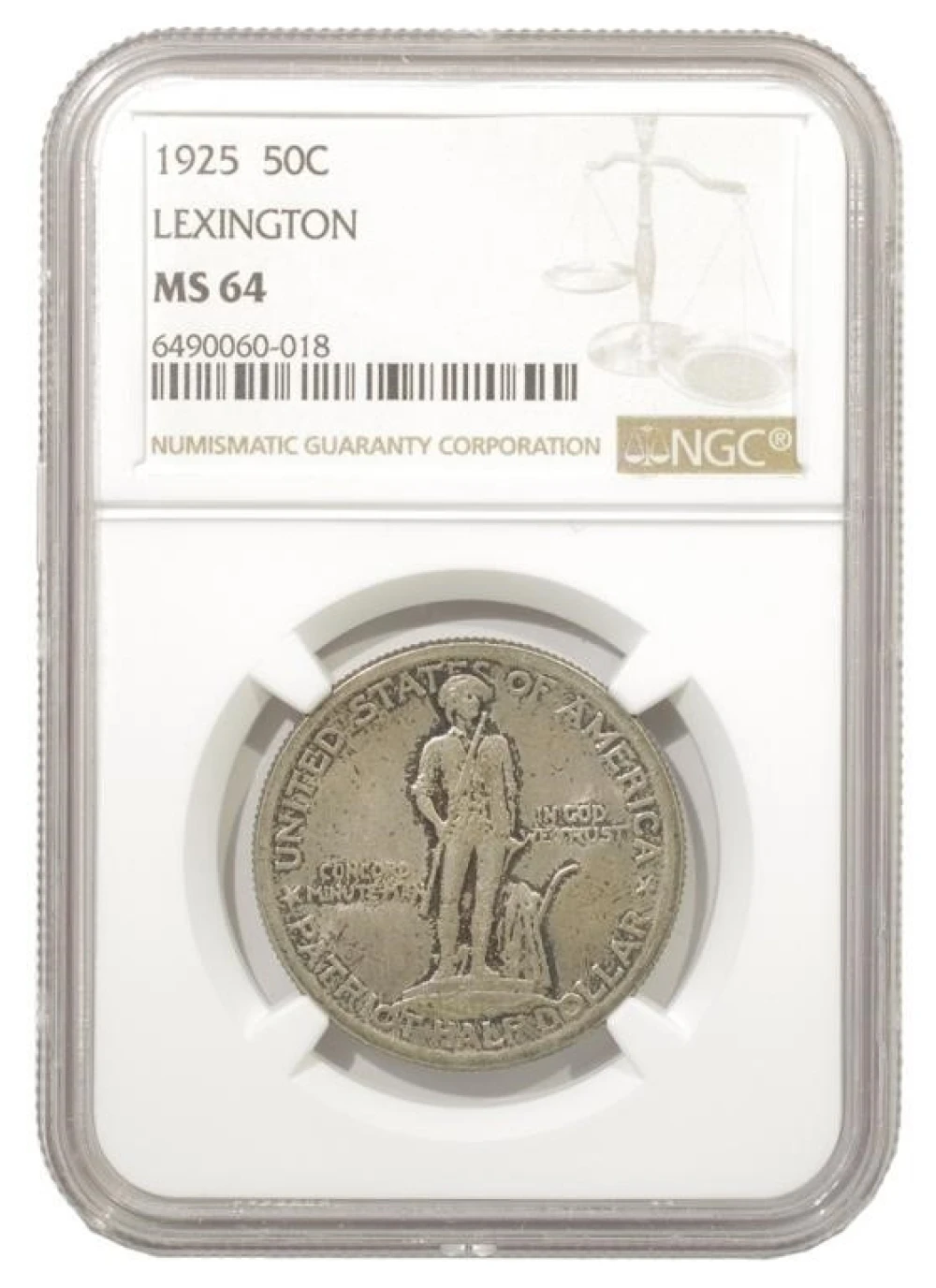 Very Choice Unc 1925 Lexington Half Dollar