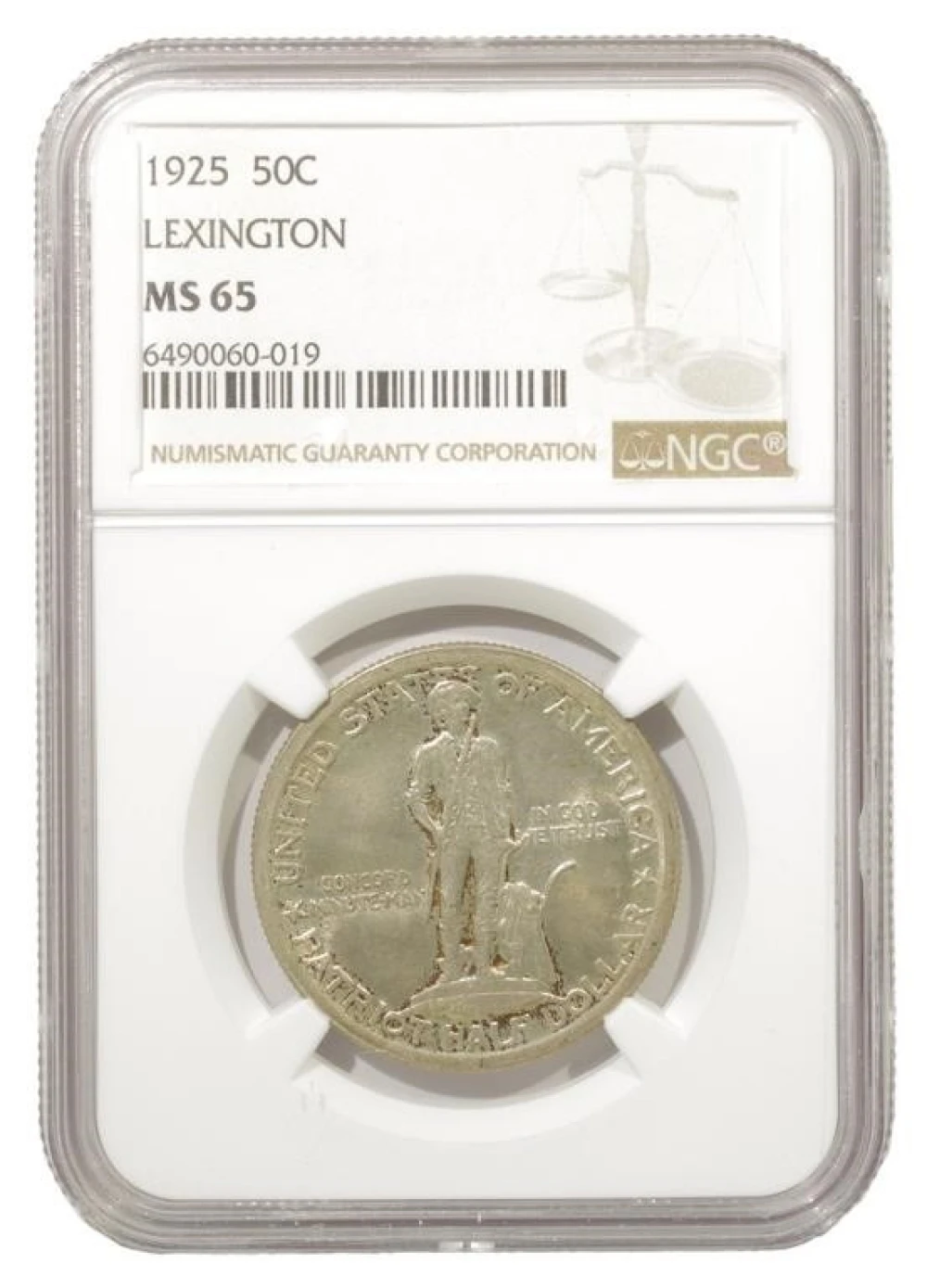 Gem Unc 1925 Lexington-Concord Half Dollar
