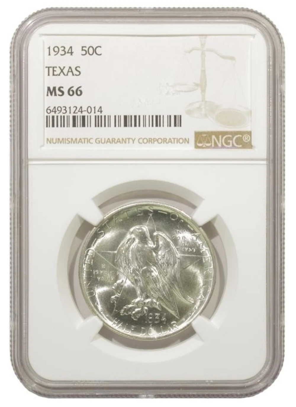Superior Gem 1934 Texas Half Dollar
