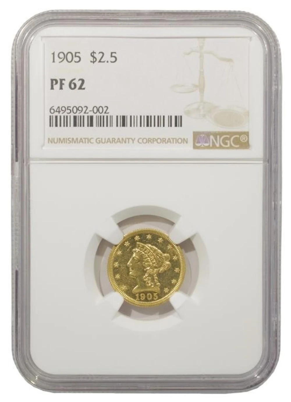 Select Proof 1905 Gold Quarter Eagle