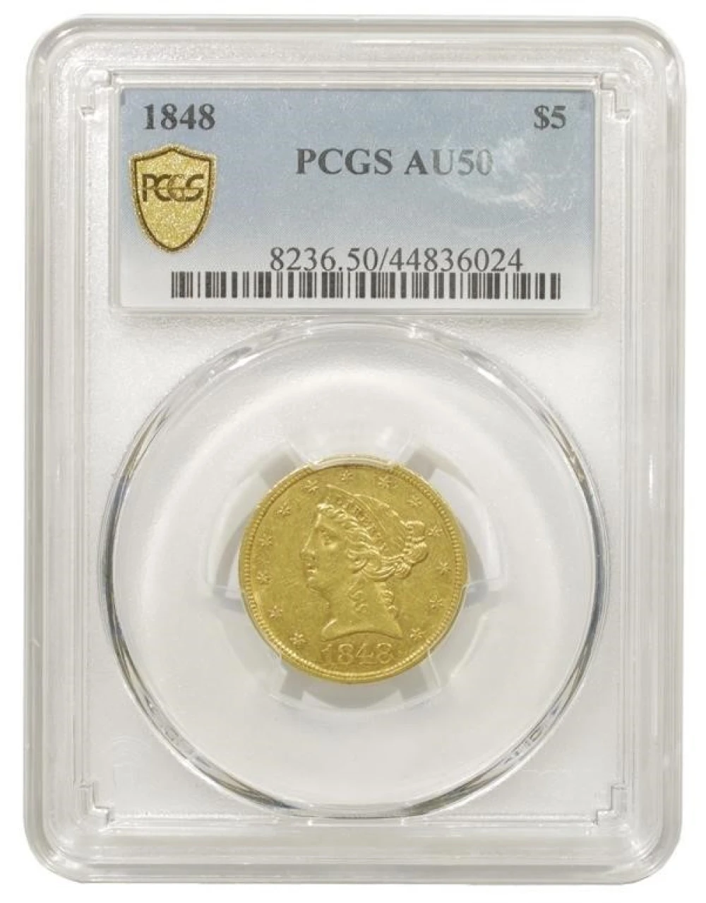 AU 1848 Gold Half Eagle