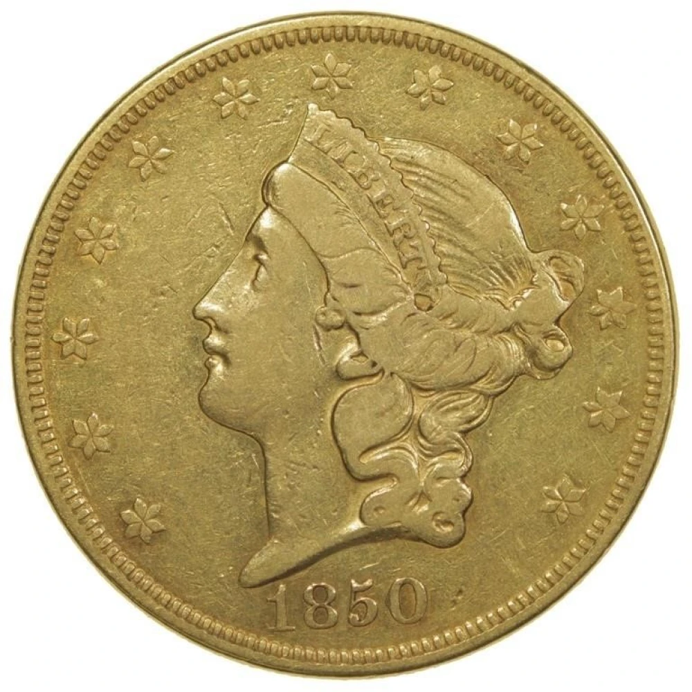 Choice VF 1850 Gold Double Eagle