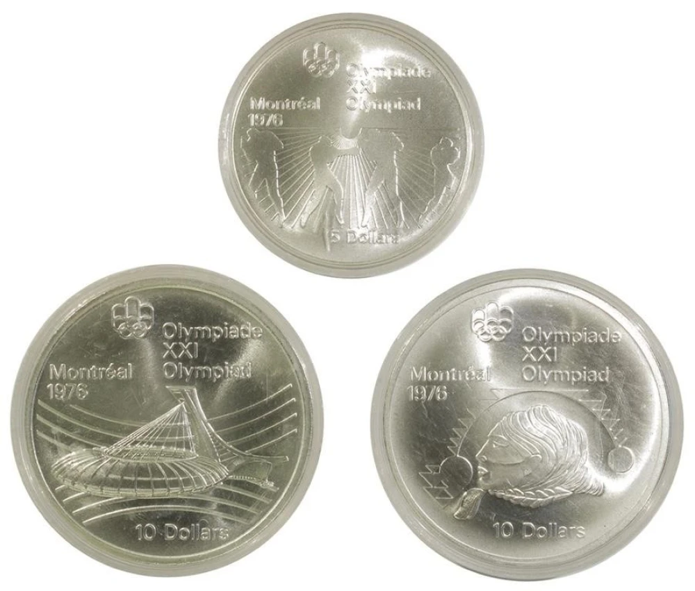 3 Pieces Of 1976 Canadian Silver