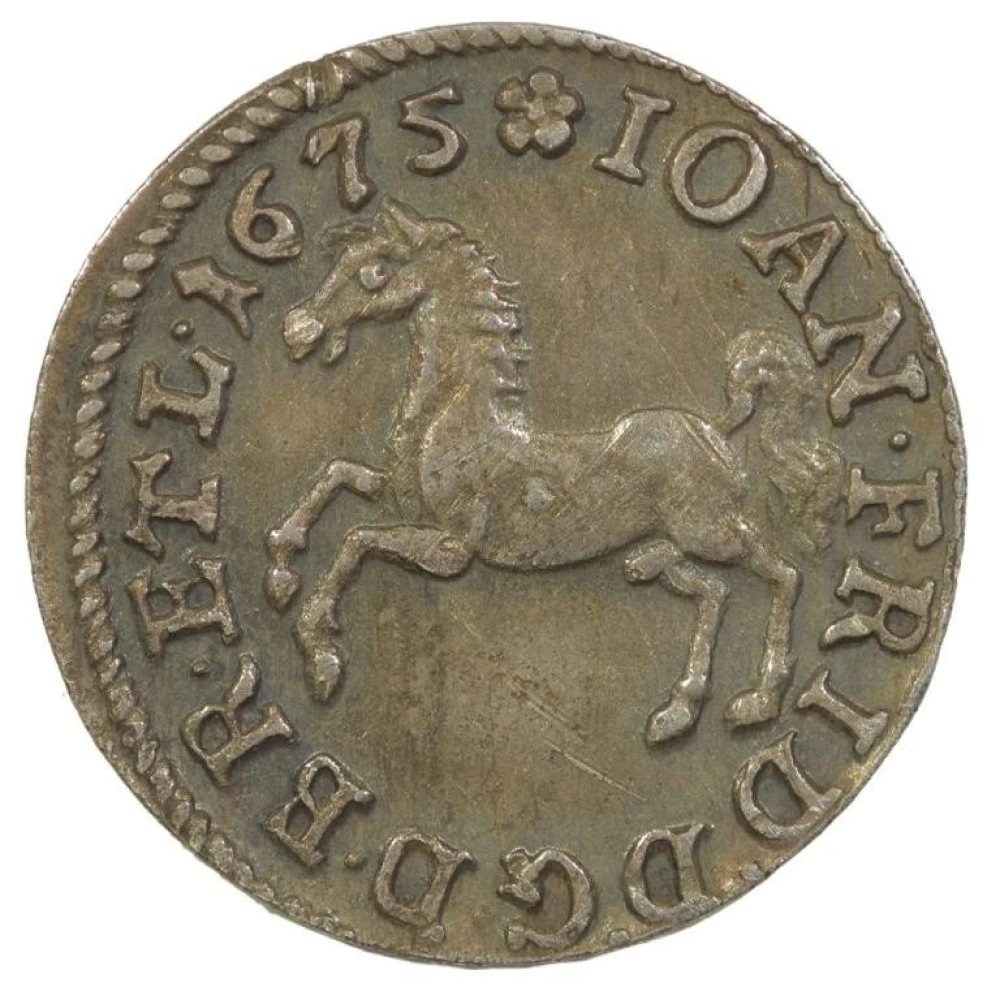 German States. Very Rare 1675 2 Mariengroschen