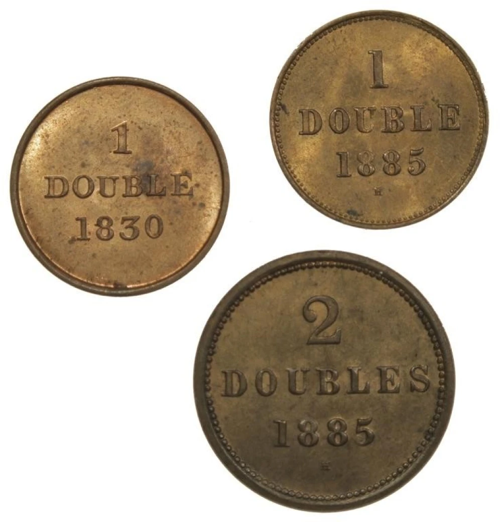 Guernsey. Mint State 19th-Century Denomination Tri
