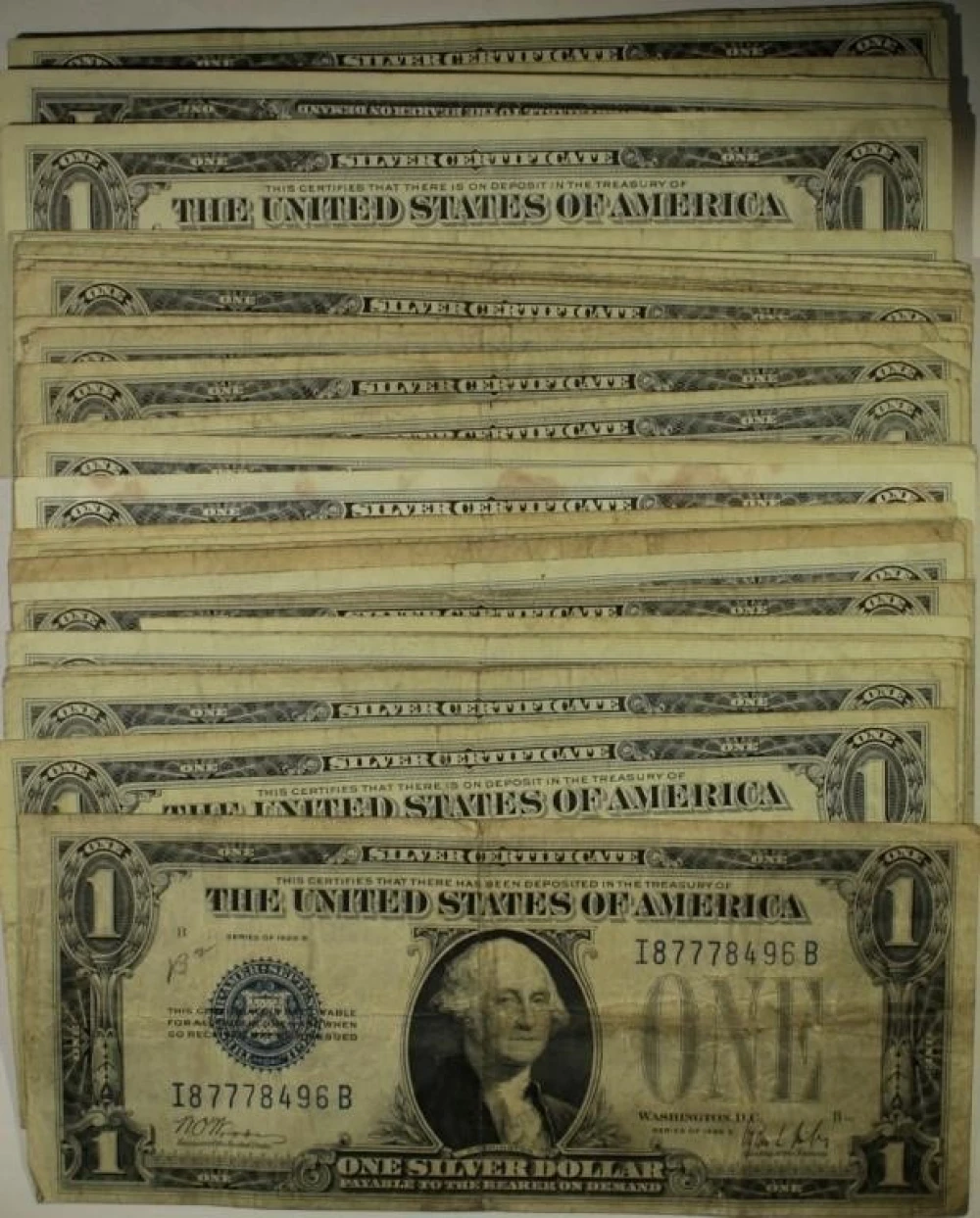 67 Piece $1 Silver Certificate Lot