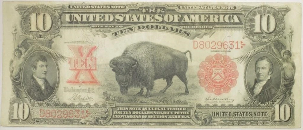 Nice VF Series 1901 Bison $10