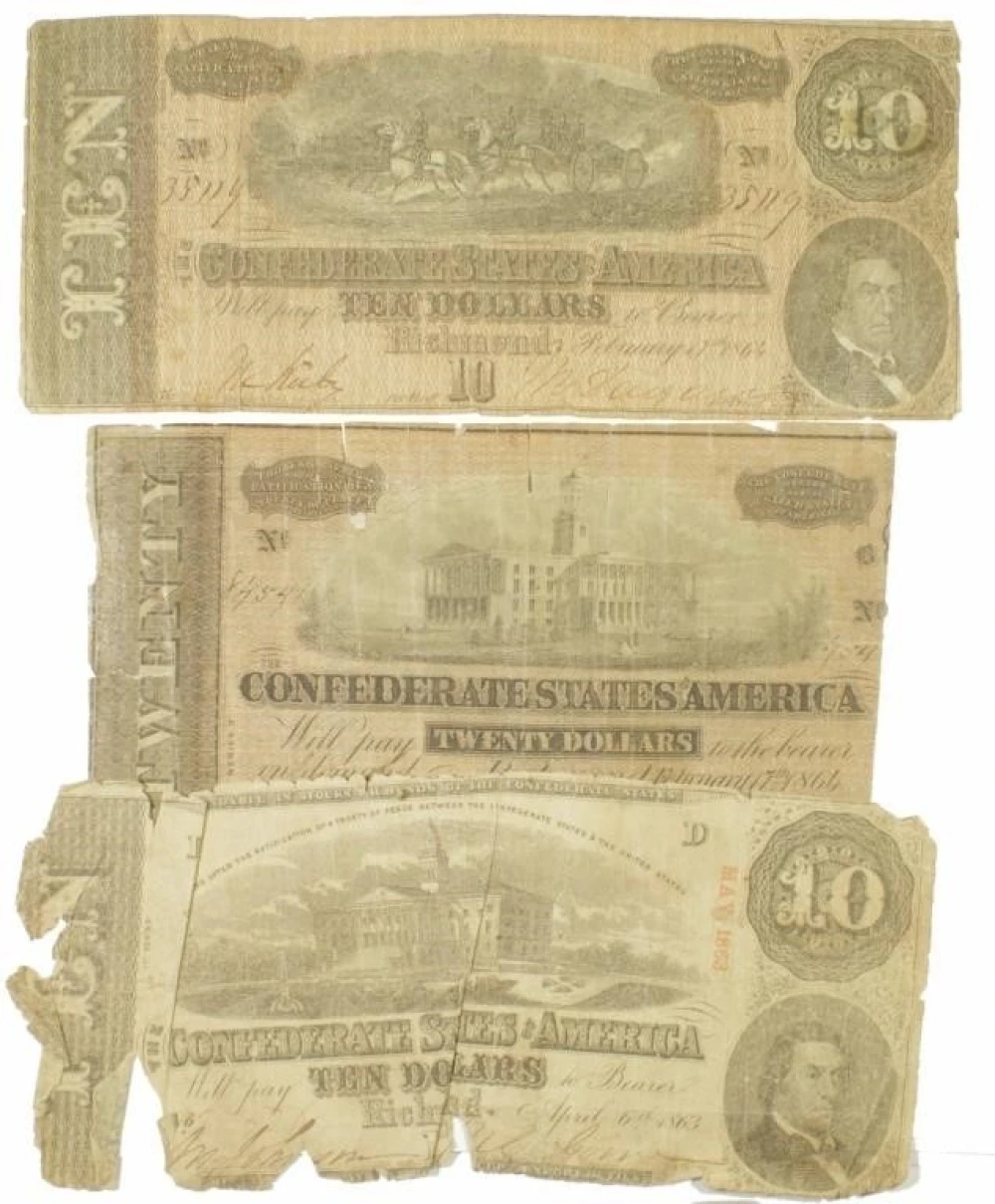 Low Grade Confederate Trio