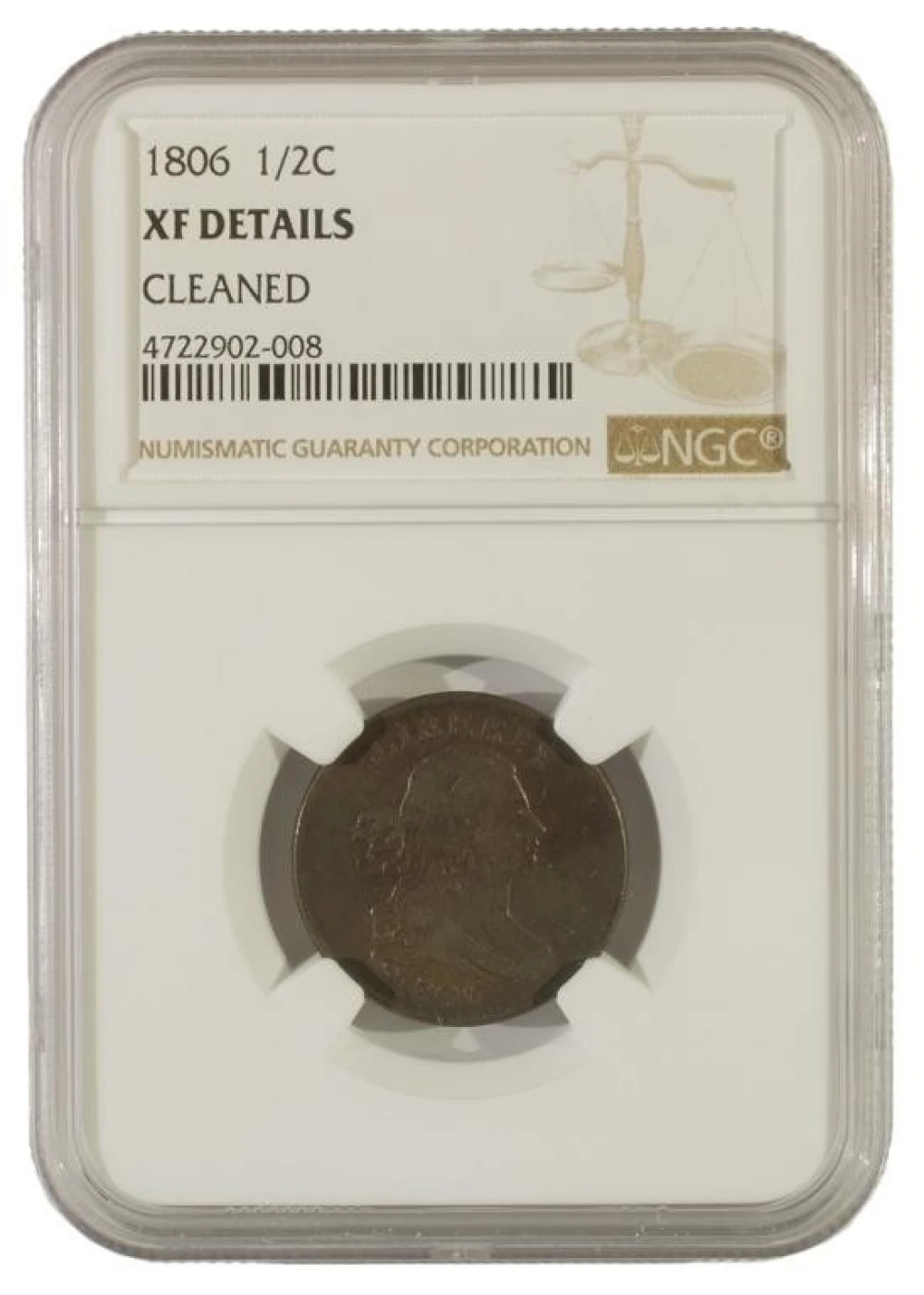 EF 1806 Half Cent
