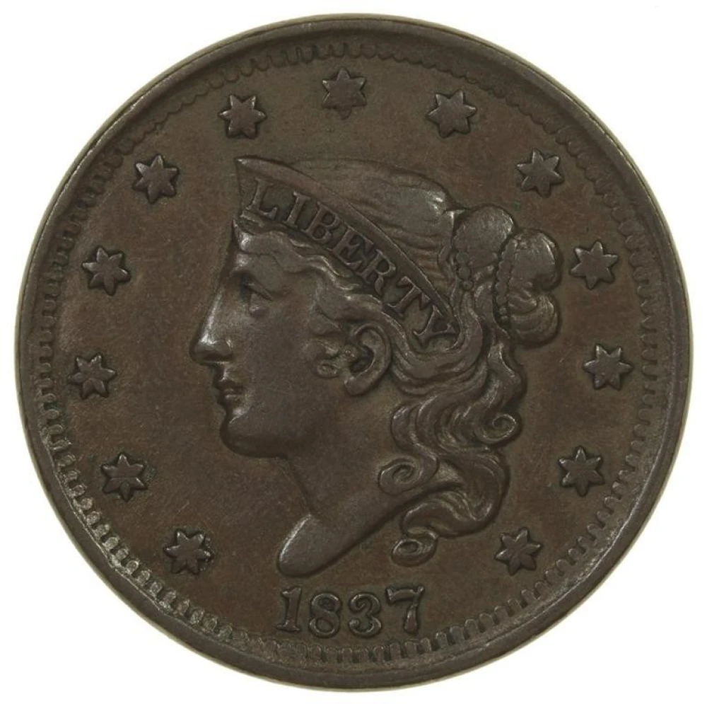 EF 1837 Large Cent