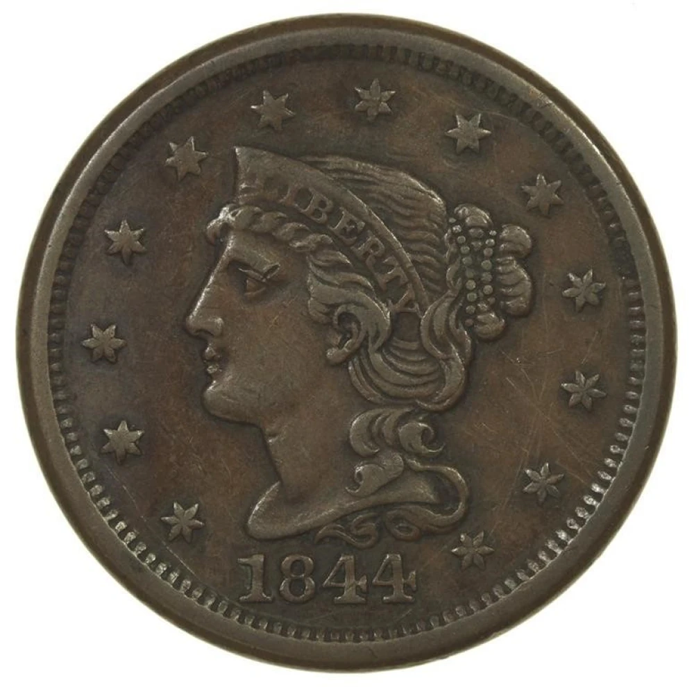 EF 1844 Large Cent