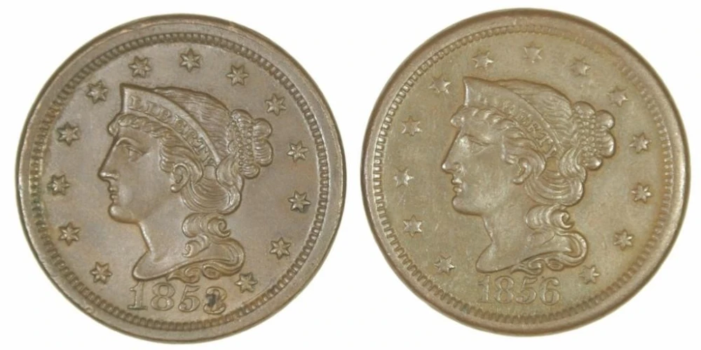 Better Grade Large Cent Pair