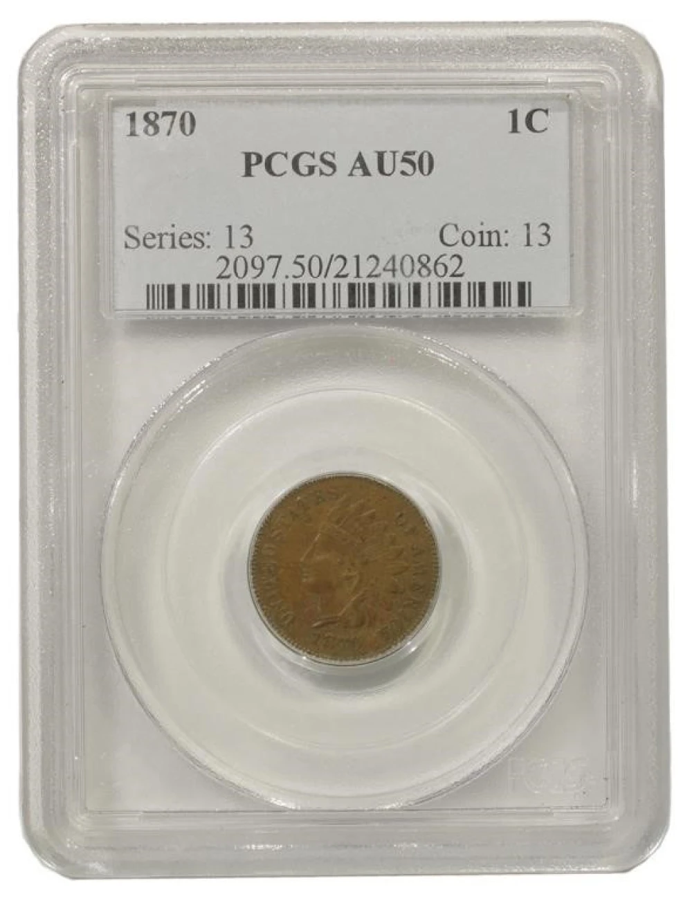 AU 1870 Indian Cent