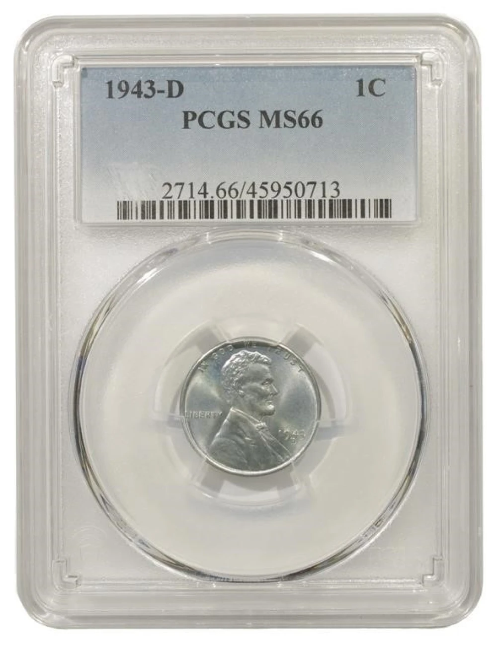 Superb Gem 1943-D Steel Cent