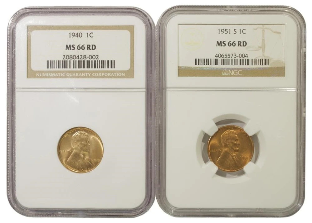 Superb RD Gem Lincoln Cent Duo