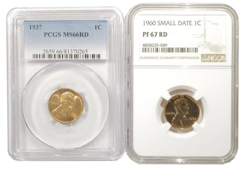 Gem Proof Meets Gem Unc Lincoln Cent Pair