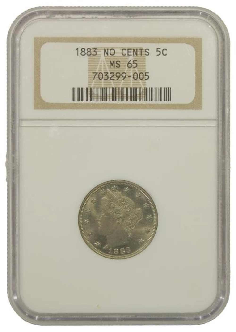 Gem Unc 1883 No CENTS Liberty Nickel